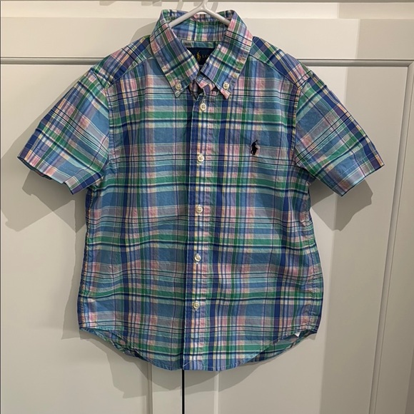 4 Boys' Button Down Plaid and Striped Shirts Set (Size 5 & 6) - Picture 11 of 13